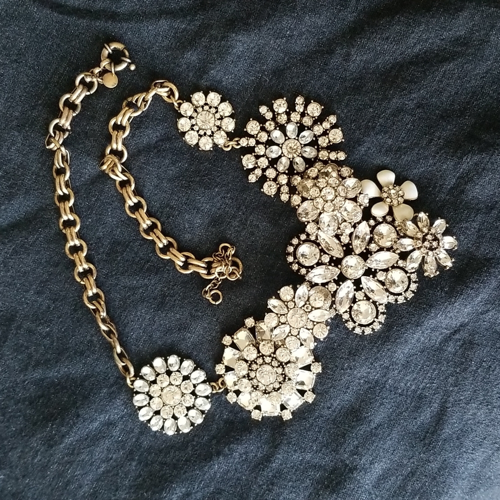 J. Crew Garden Bloom Bib Statement Necklace